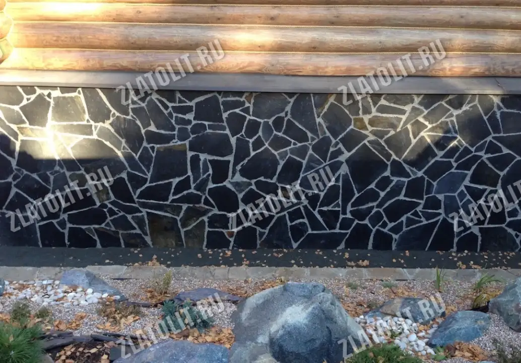 чёрный плитняк златолит для мощения и облицовки в наличии от производителя